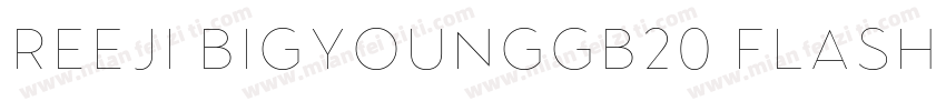 REEJI BigYoungGB20 Flash Medium字体转换